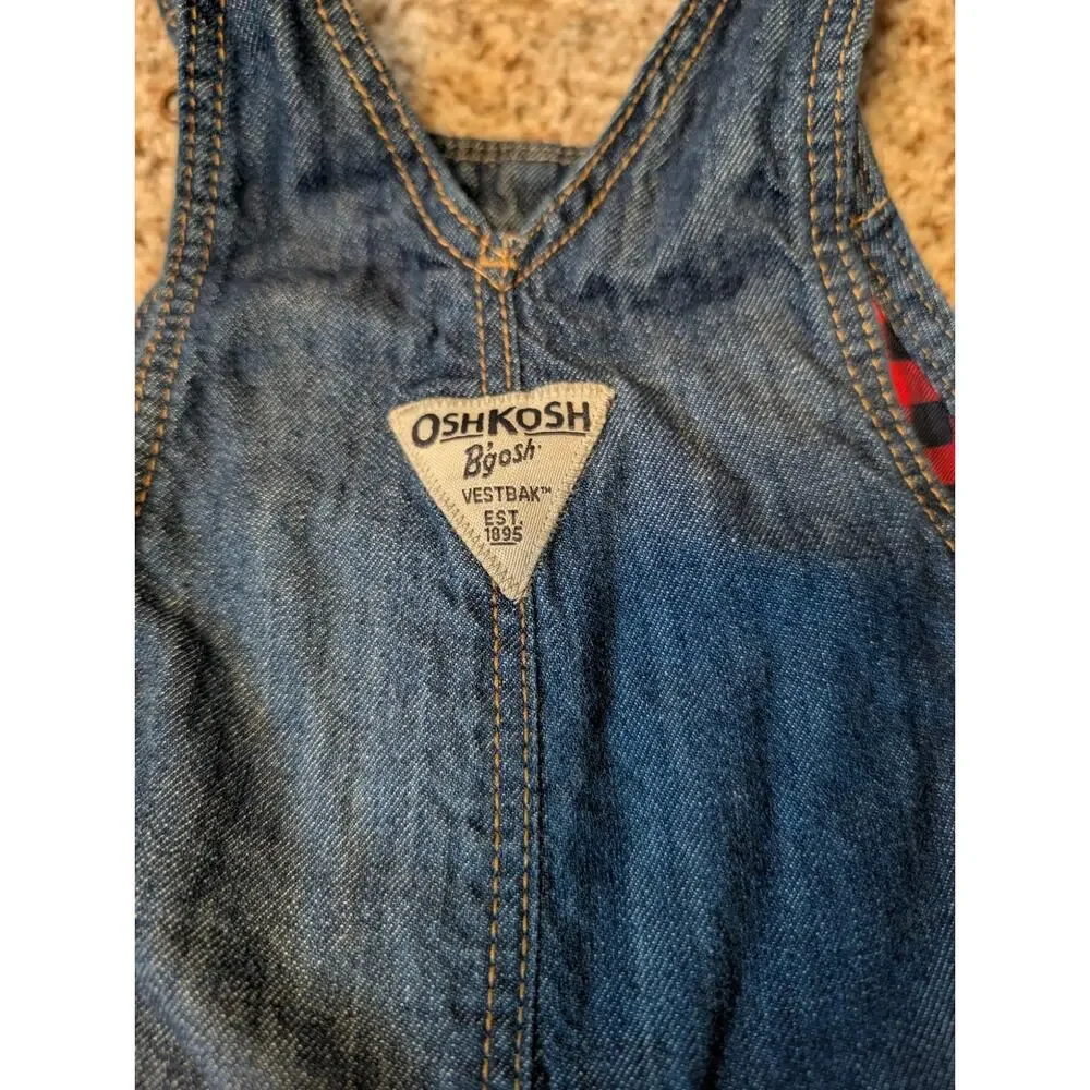 OshKosh B’gosh Kids Denim Overalls Size 3T Classic Blue Jeans Bib Overalls Lined